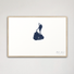 Block Island Coastal Map — Canvas Horizontal, navy, Natural Oak