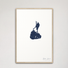 Block Island Coastal Map — Canvas Vertical, navy, Natural Oak