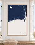 Brunswick Islands canvas map — window-scene interior