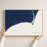 Brunswick Islands canvas map — hands holding the canvas in an oak frame
