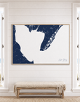 Cape May canvas map — window-scene interior