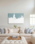 Alabama Gulf Coast canvas map art in cathedral setting