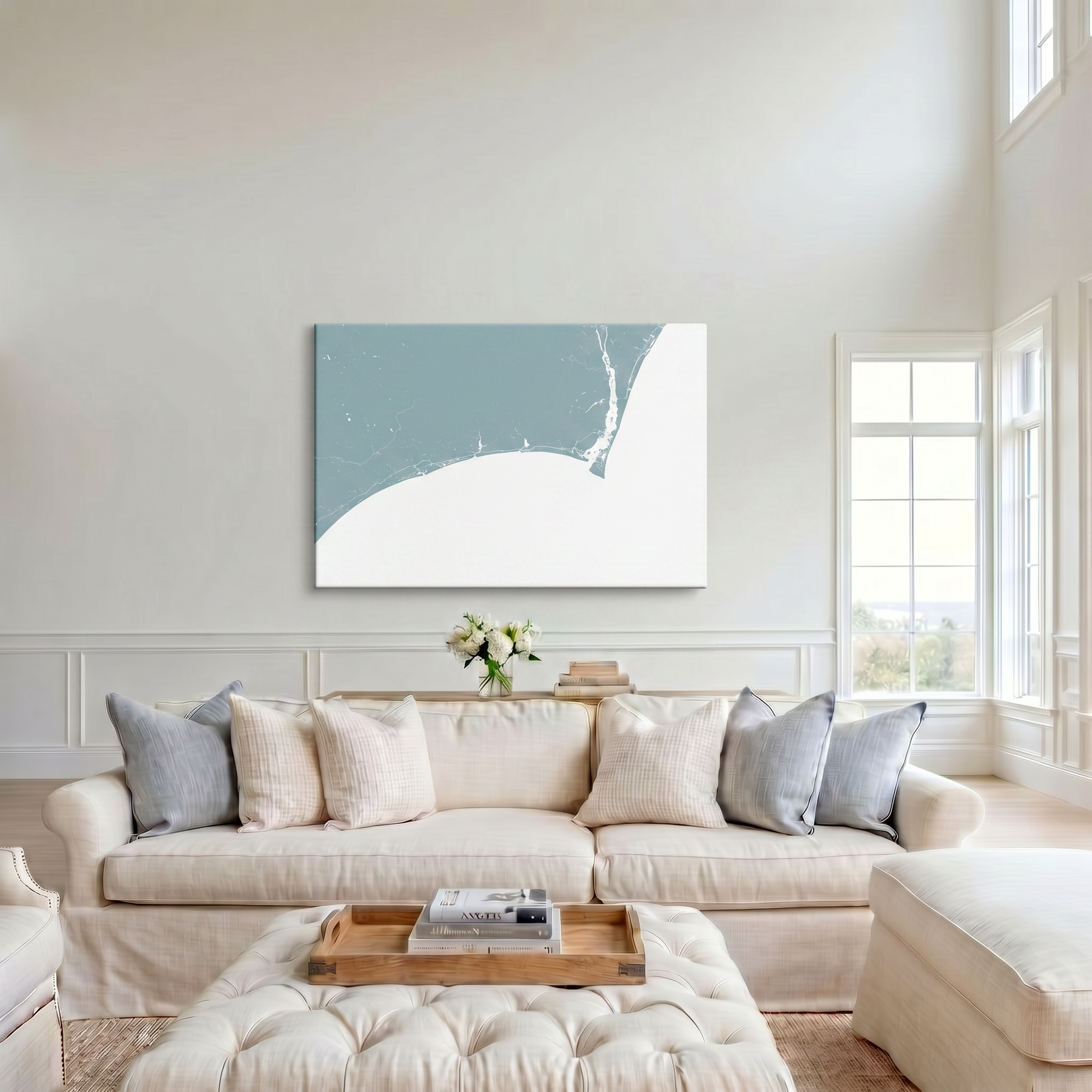 Brunswick Islands canvas map art in cathedral setting