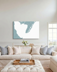 Cape May canvas map art in cathedral setting
