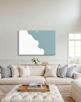 Central California Coast canvas map art in cathedral setting