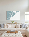 Hilton Head Island canvas map art in cathedral setting