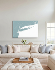 Long Island canvas map art in cathedral setting