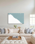 Newport Beach canvas map art in cathedral setting