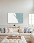 Siesta Key canvas map art in cathedral setting