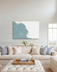 South Shore Massachusetts canvas map art in cathedral setting