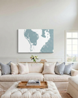 St. Petersburg canvas map art in cathedral setting