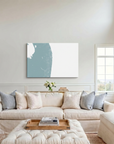 The Palm Beaches canvas map art in cathedral setting