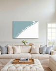 Topsail Island canvas map art in cathedral setting