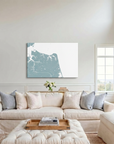 Virginia Beach canvas map art in cathedral setting