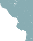 Central California Coast Coastal Map — Fine Art Print Vertical, soft-blue, No Frame, 8x10