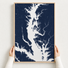 Chesapeake Bay / Maryland canvas map — hands holding the canvas in an oak frame