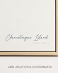 Chincoteague Island canvas map — location and coordinates customization