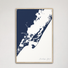 Chincoteague Island Coastal Map — Canvas Vertical, navy, Natural Oak