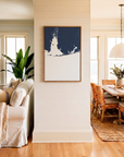 Alabama Gulf Coast canvas map art in coastal setting