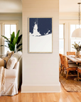 Alabama Gulf Coast matte map art in coastal setting