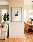 Block Island canvas map art in coastal setting