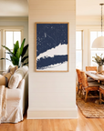 Connecticut Coast matte map art in coastal setting