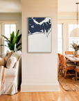 Crystal Coast/Emerald Isle canvas map art in coastal setting