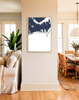 Crystal Coast/Emerald Isle matte map art in coastal setting