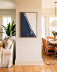Daytona Beach canvas map art in coastal setting