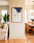 Florida Keys matte map art in coastal setting