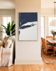 Long Island canvas map art in coastal setting