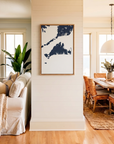 Martha's Vineyard canvas map art in coastal setting