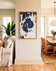 Mount Desert matte map art in coastal setting