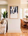 Newport matte map art in coastal setting