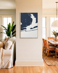 Pensacola canvas map art in coastal setting