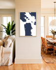 San Francisco matte map art in coastal setting