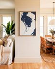 St. Petersburg canvas map art in coastal setting