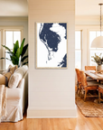 St. Petersburg matte map art in coastal setting