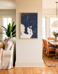 Tampa matte map art in coastal setting