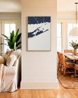 The Hamptons canvas map art in coastal setting