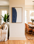 The Palm Beaches canvas map art in coastal setting