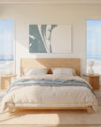 Cocoa Beach soft blue horizontal wrapped canvas map in the ratio 3:2 hand mockup