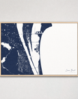 Cocoa Beach Coastal Map — Canvas Horizontal — navy, Light Wood
