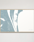 Cocoa Beach Coastal Map — Canvas Horizontal, soft-blue, Natural Oak