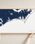 Crystal Coast / Emerald Isle Coastal Map — Canvas Horizontal