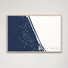 Daytona Beach Coastal Map — Canvas Horizontal, navy, Natural Oak