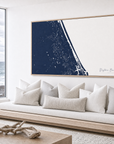 Daytona Beach canvas map — sea-view bench interior