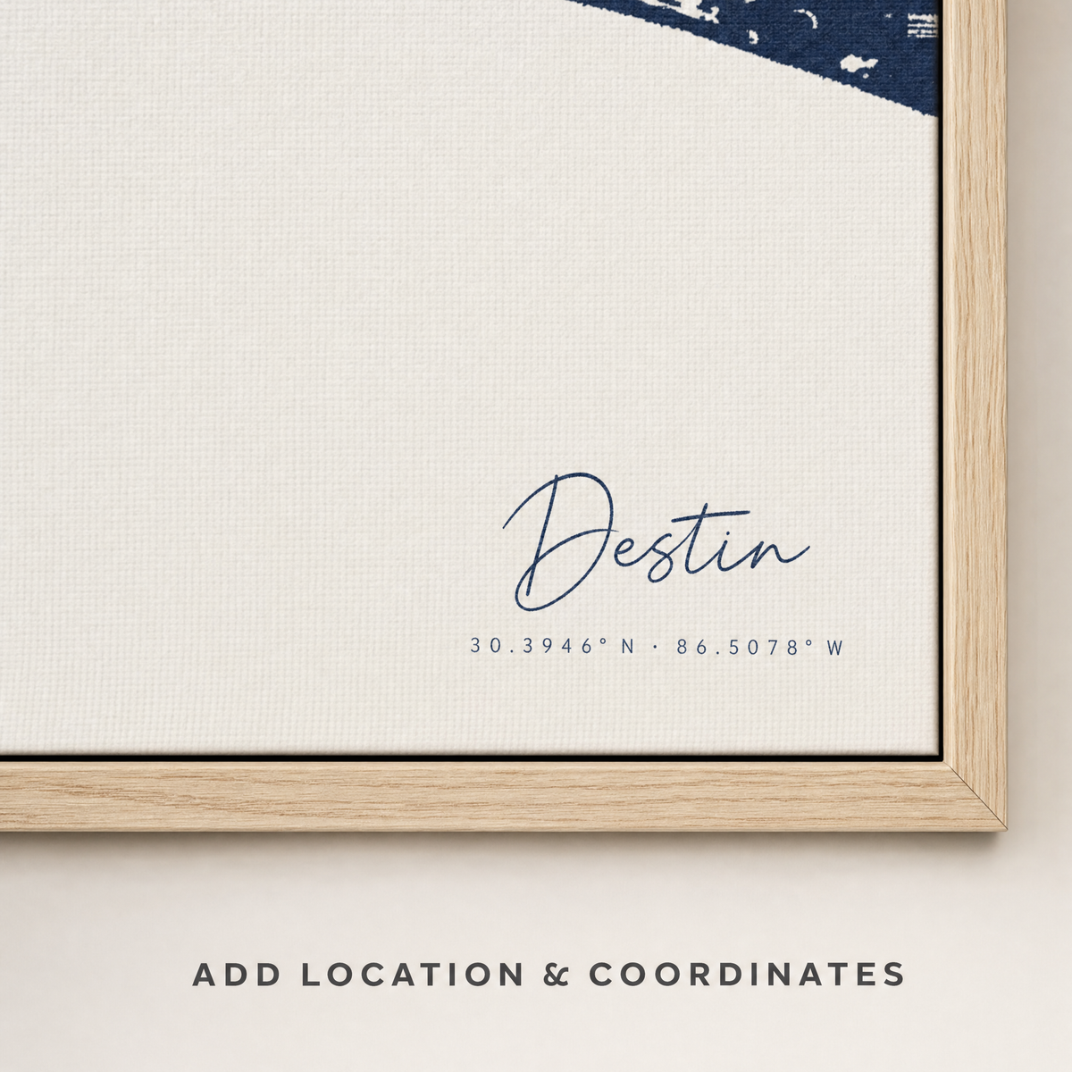 Destin canvas map — location and coordinates customization