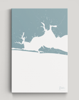 Destin Coastal Map — Canvas Vertical, soft-blue, No Frame