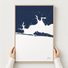 Destin canvas map — hands holding the canvas in an oak frame